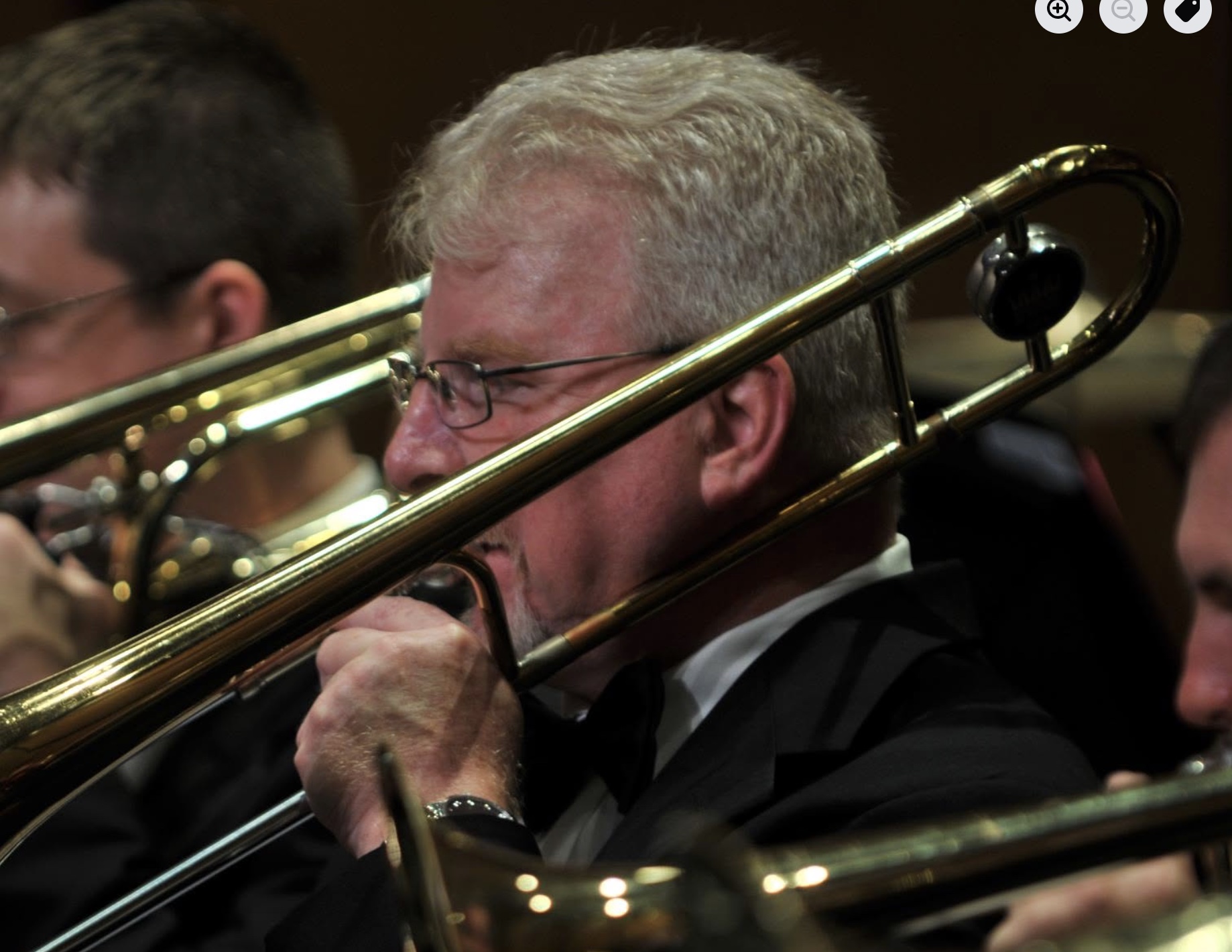 Jay playing trombone today
