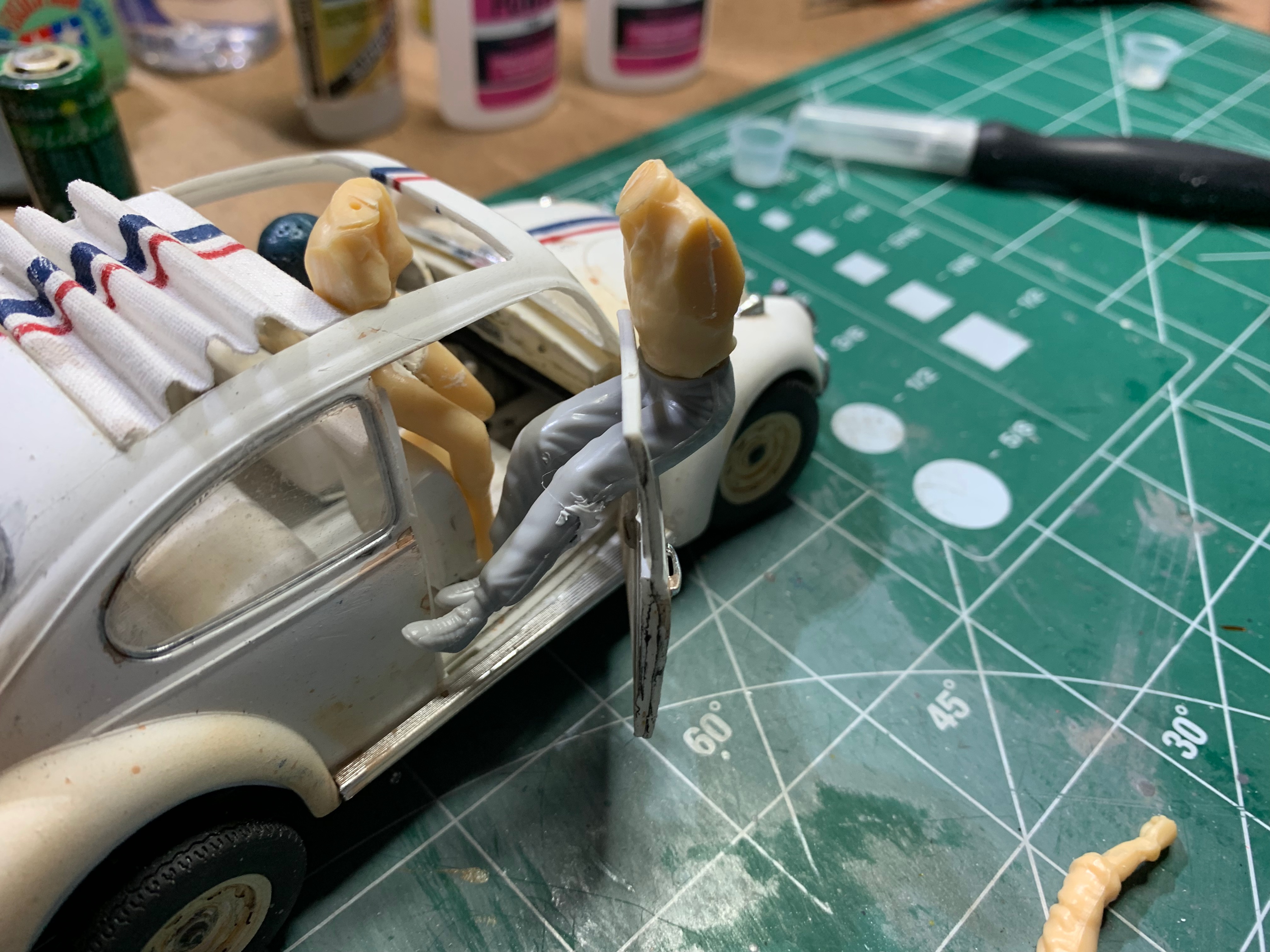 Modifying the figures to recreate the action from the movie