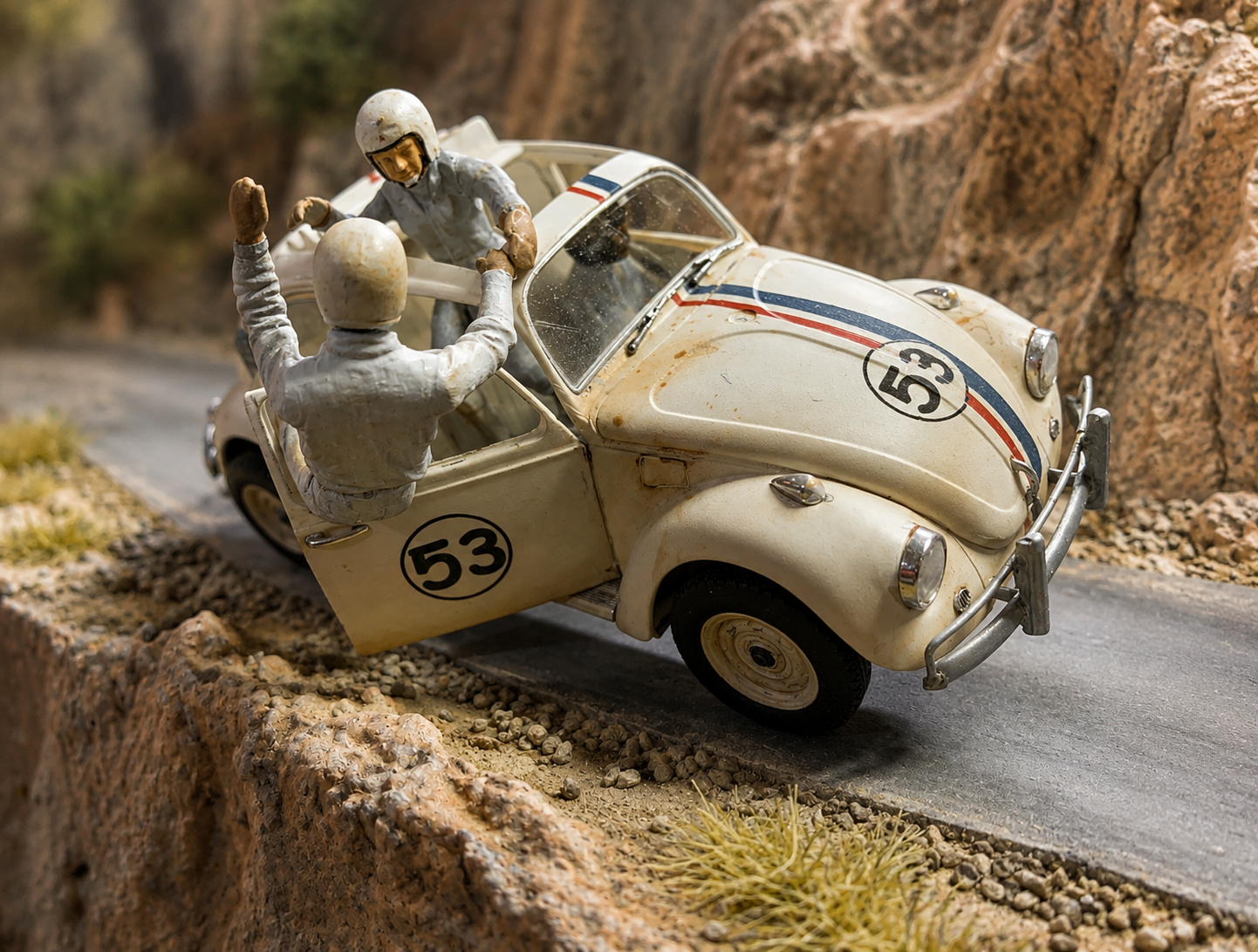 The finished Herbie diorama